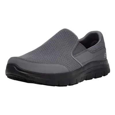 Skechers Mens Flex Advantage Slip Resistant Sr Mcallen Slip on Charcoal M US