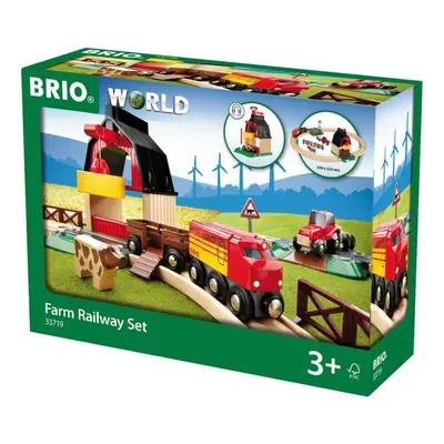 BRIO Farm Railway Set Toy Train Set for Kids Age and Up