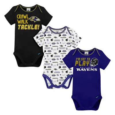 Gerber Unisex Baby Baby Boys NFL Pack Short Sleeve Onesie Bodysuit Team Color Months