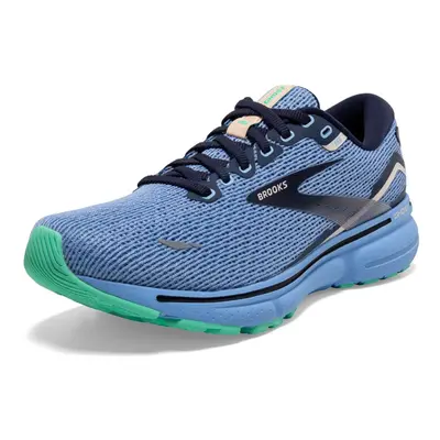 Brooks Women's Ghost Neutral Running Shoe - Vista Blue/Peacoat/Linen - 6.5 Medium