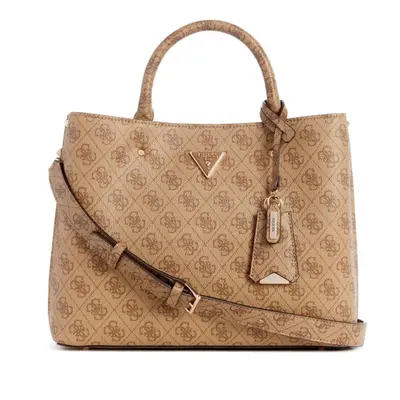 GUESS Meridian Girlfriend Satchel Latte Logo