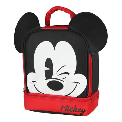 Mickey Mouse Dual Compartment 3D Ears Winking Mickey Insulated Lunch Box