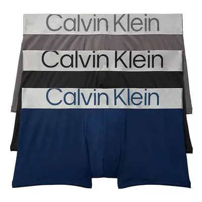 Calvin Klein Men's Reconsidered Steel Micro 3-Pack Trunk Black Grey