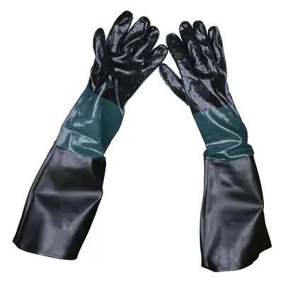 PAIR 585mm Cuffed Shot Blasting Gauntlets - Hand Wrist & Forearm Protection