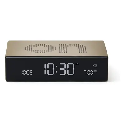 (Gold) Reversible Rechargeable Alarm Clock LCD Display Electroluminescence