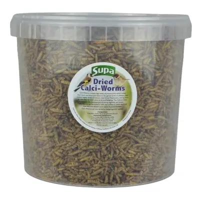 Dried Calci Worms for Wild Birds, Litre Bucket, High Energy Protein Rich Treat For Garden Birds,