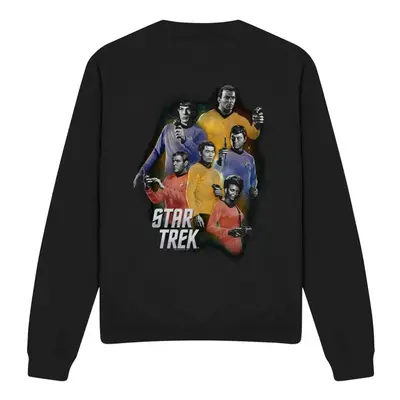 (M, Black) Star Trek Unisex Adult Galaxy Glow Sweatshirt