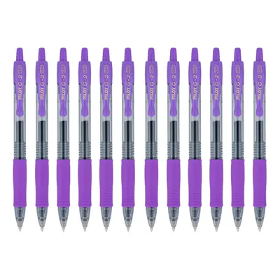 Pilot G2 Retractable Gel Pens Bold Point Purple Ink 1.0 mm 12/Pack (31648)