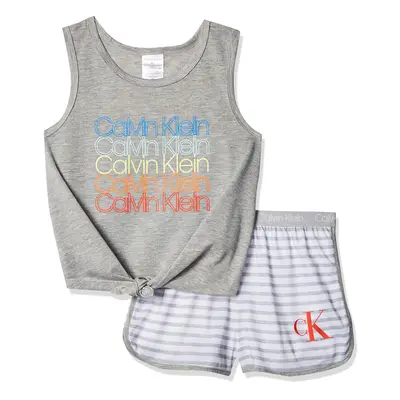 Calvin Klein Girls' Little Piece Sleepwear T-Shirt and Shorts Pajama