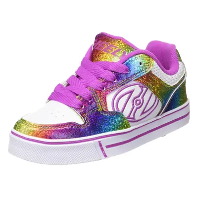 HEELYS Motion Plus (Little Kid/Big Kid/Adult) White/Rainbow/Hot Pink