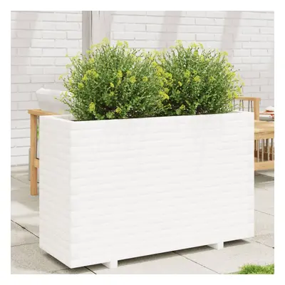 vidaXL Garden Planter White 110x40x72.5 cm Solid Wood Pine