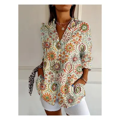 (YK1850, L) new women's long shirt summer European and American trendy half-sleeved shirt tiger 