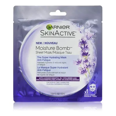 Garnier Skinactive Super Hydrating Facial Mask Anti-fatigue Lavender 1.08 Ounce