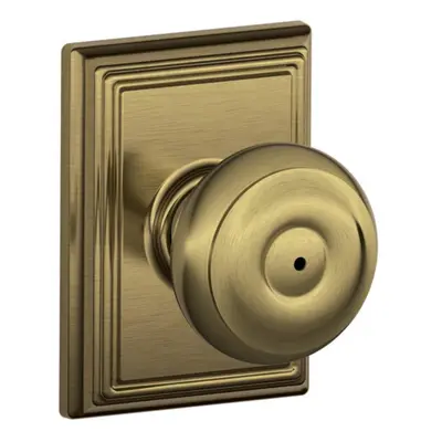 SCHLAGE F40GEO609ADD Addison Collection Georgian Privacy Knob Antique Brass