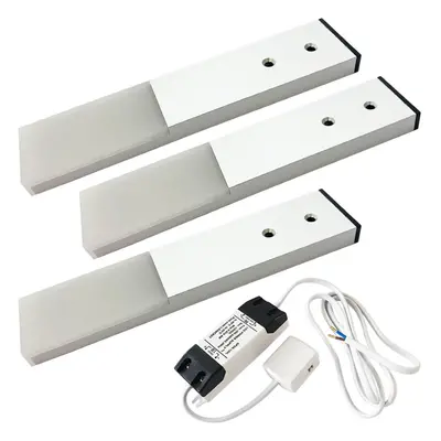 (3 Lights & Driver) Aluminium Under / Over Cabinet Kitchen Light & Driver Kit - Natural White LE