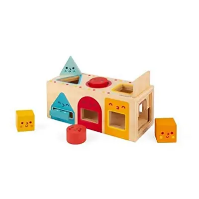 - Geometric Shape Box (Wood) - Wooden Early-Learning Toy - Educational Game - Fine Motor Skills 