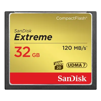 SanDisk Extreme 32GB Compact Flash Memory Card UDMA Speed Up To 120MB/s- SDCFXS-032G-X46