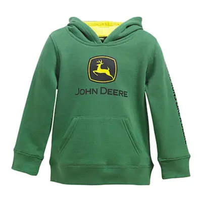 John Deere Little Boys' Toddler JD Logo Fleece Hoodie Green 2T