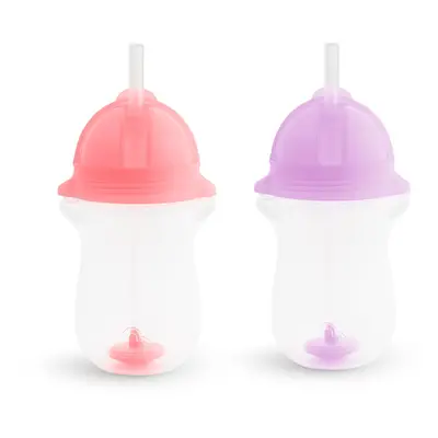 Munchkin Any Angle Sippy Cup for Toddlers Weighted Toddler Straw Cup with Click Lock Lid Ounce P