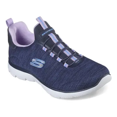 Skechers Women's Summits Sneaker Navy/Lavendar=nvlv Wide