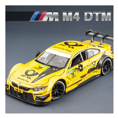 (M4 DTM Yellow) 1:24 BMW M4 GT3 Alloy Sports Car Model Diecast Metal Toy Car Vehicles Model Simu