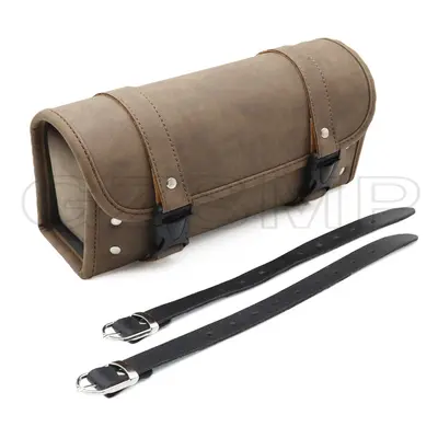 Motorcycle Universal Retro Front Fork Tool Bag PU Leather Bag fit For Harley Sportster Cruiser C