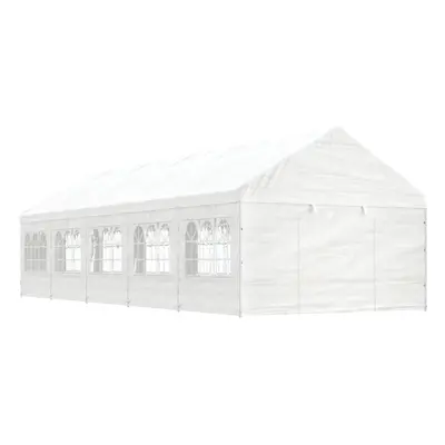 vidaXL Gazebo with Roof White 11.15x4.08x3.22 m Polyethylene