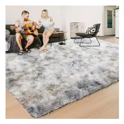 (200cm x 290cm (6ft 8" x 9ft 7"), Light Grey) Extra Large Rug Soft Shaggy Living Room Carpet Mat