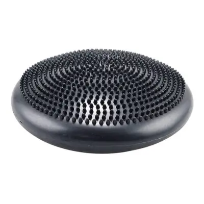 (Black) Inflatable Yoga Massage Ball Durable Universal YogaFitness Wobble Stability Balance Disc