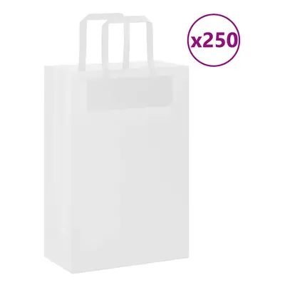 (white, x x cm/ pcs) vidaXL Paper Bags pcs with Handles Blue 32x22x28 cm Paper Grocery Bag