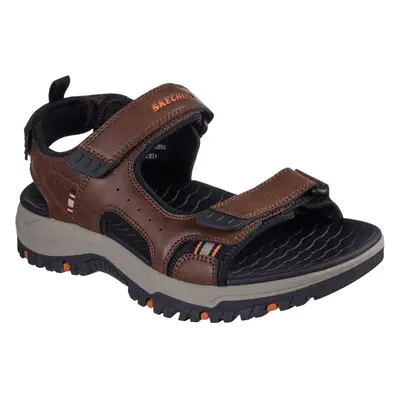 (Brown, (Adults')) Skechers Prewitt Rigdon Synthetic Men's Brown/Black Sandals