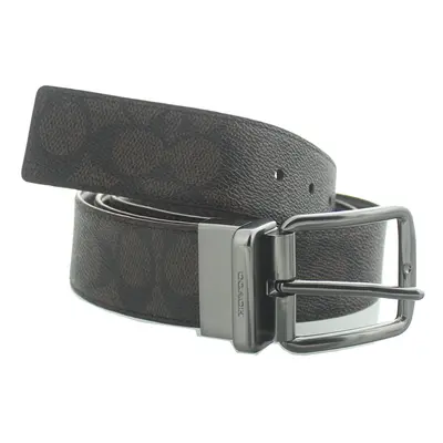 Coach Harness Buckle Cut-To-Size Reversible Mahogany 38mm Belt