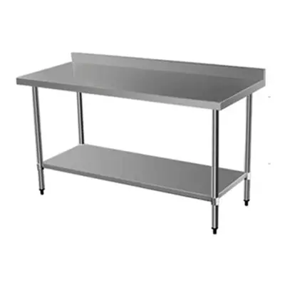 Quattro 1500mm Wide Stainless Steel Wall Table with Upstand