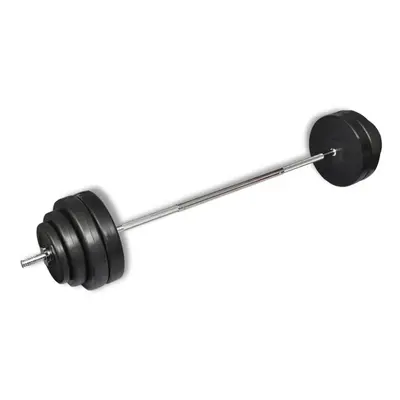 vidaXL Barbell with Plates Set 60kg Gym Fitness Exercise Training Equipment