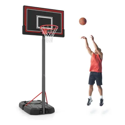 Outdoor 7.5-10 FT Portable Basketball Hoop With 44â Shatterproof Backboard