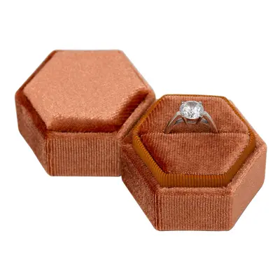 Beatrix & Luca Velvet Hexagon Ring Box for weddings proposals engage