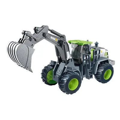 (excavator) 1: Simulation Alloy Head Children's Engineering Vehicle Toy Excavator Crane Model Tr