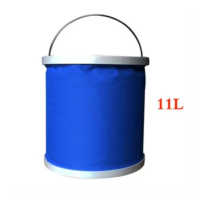 (11L bucket) Thicken Portable Multifunctional Folding Bucket Outdoor Backpack Camping Hiking Tri