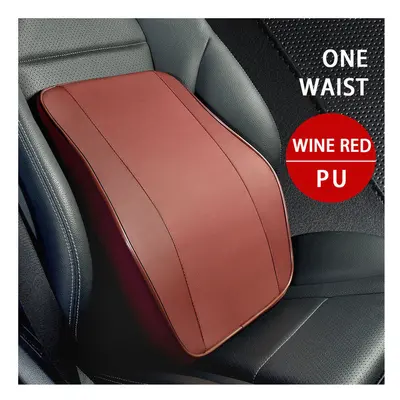 (Claret Waist) Universal Headrest Pillow Car Neck Rest Head Support Cushion Car Breathable