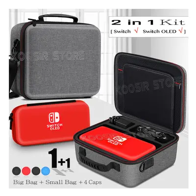 (2 in kit d) New Deluxe Carrying Storage Case For Nintendo Switch OLED Console Accessories Bag P