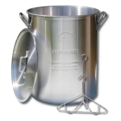 King Kooker 30PK 30-Quart Aluminum Turkey Pot with Lid, Lifting Rack and Hook