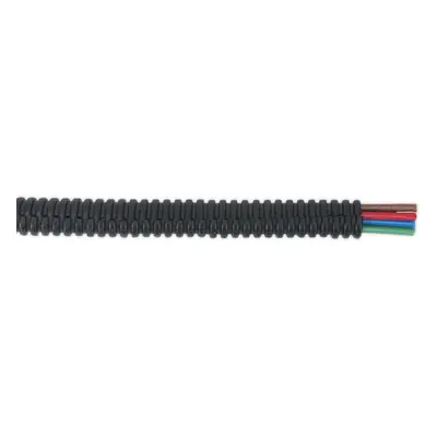 Split Convoluted Cable Sleeving - Metres - 7-10mm Diameter - Flexible Nylon