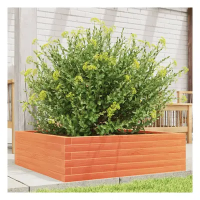 vidaXL Garden Planter Wax Brown 80x80x23 cm Solid Wood Pine