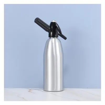 (silver, 1000ml) Manual 1l Soda Siphon Co2 Dispenser Water Bubble Generator Cool Drink Cocktail 