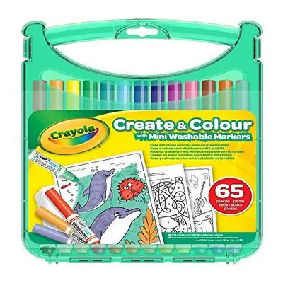 CRAYOLA 04-0379-E-000 Mini Washable Markers Create & Colour Case Pieces, Set