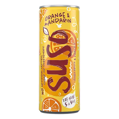 Suso Sparkling Orange and Mandarin Cans - 24x250ml