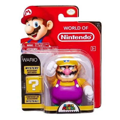 Jakks Pacific World of Nintendo Super Mario Wario Action Figure, 4.25 Inches