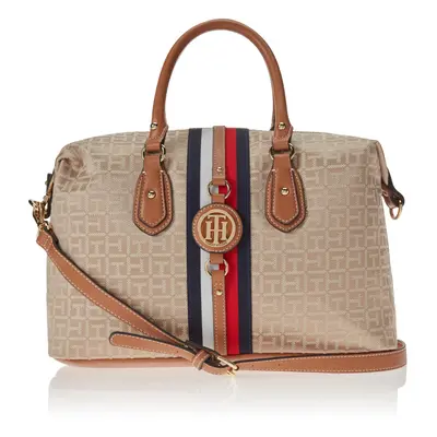 Tommy Hilfiger Jaden Satchel Crossbody Bag Khaki Tonal