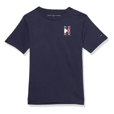 Tommy Hilfiger Boys' Short Sleeve Matt H Crew Neck T-Shirt Navy Blazer