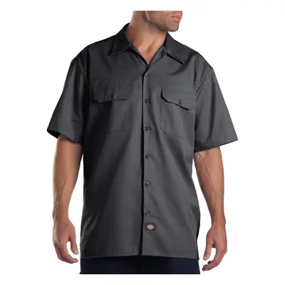 Dickies Mens Big-Tall Short-Sleeve Work Shirt charcoal 5X